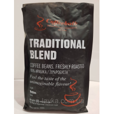 Зернова кава (80% арабіки+20%робусти) Traditional blend 1кг CoffeeBulk