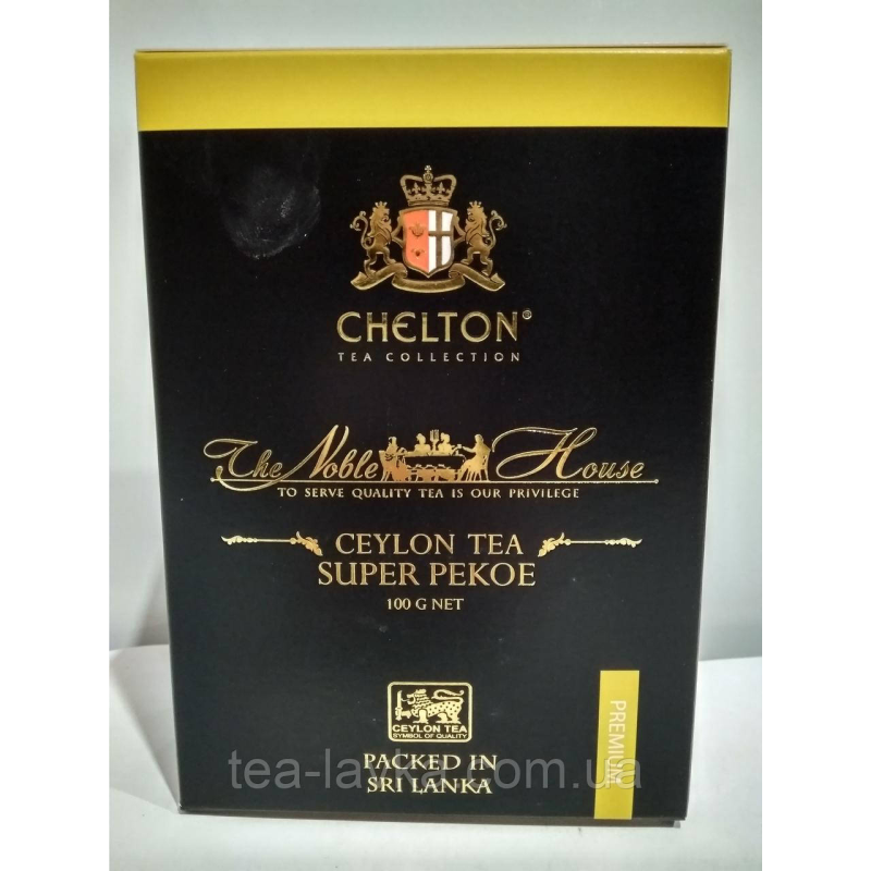 Чай чорний Chelton Челтон Шляхетний Будинок Супер Пекое 100г в картоні