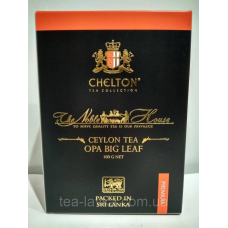 Чай Chelton Noble House Челтон Шляхетний Дім OPA Big Leaf чорний цейлонський 100г у картоні