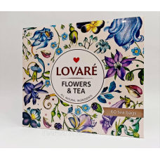 Набір Колекція чаю Ловаре Lovare Flowers&Tea (12 видів з 5 шт) 110 г (Портфельчик)