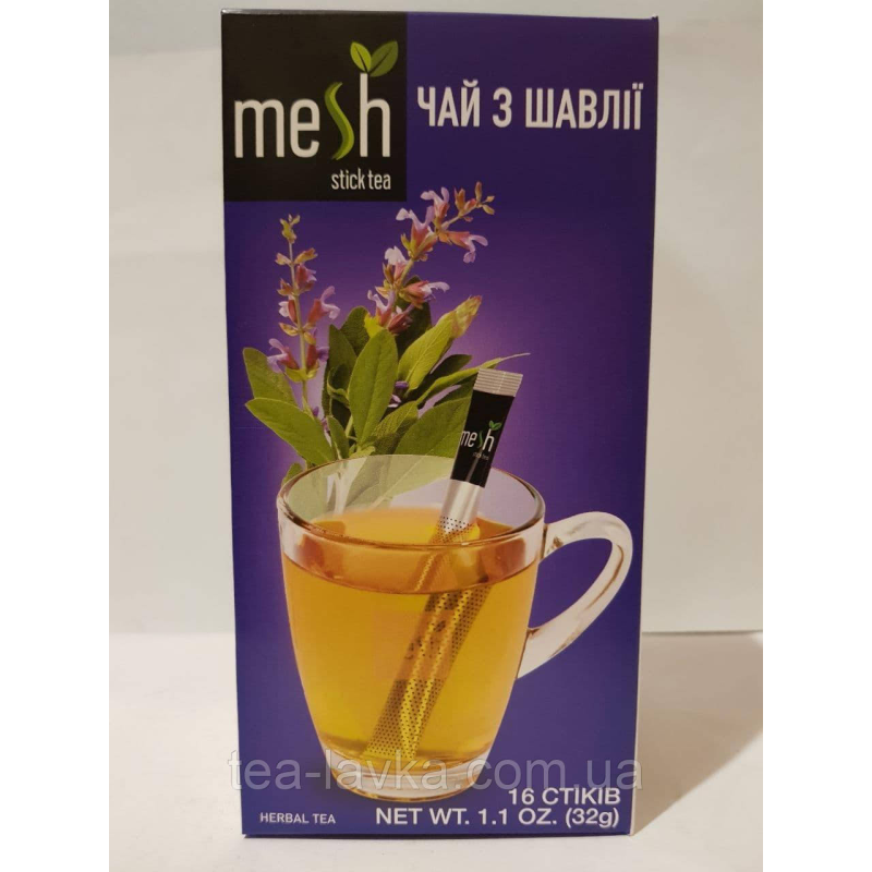 Чай Mesh stics Меш трав“яний з шавлією в стіках 16 шт по 2г