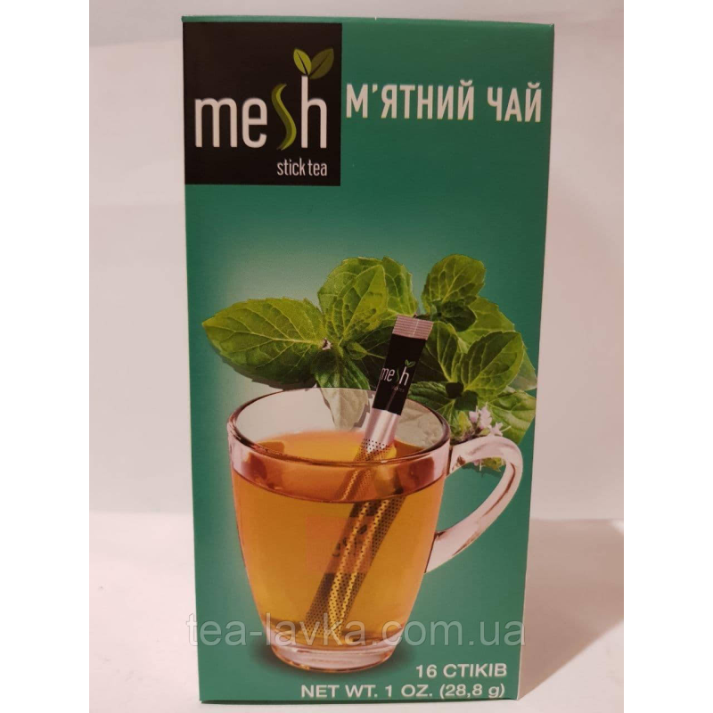 Чай трав“яний з м“ятою Mesh stics Меш в стіках 16 шт по 1.8 м