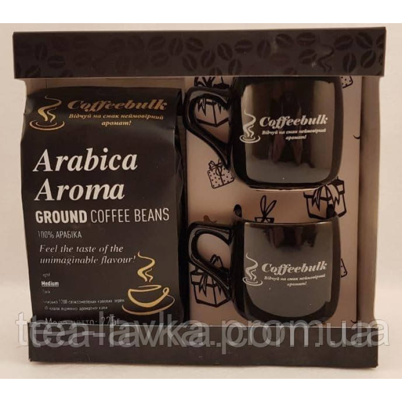 Подарунковий набір “Black Gold“ (кава і чашки) CoffeeBulk