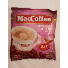 Кава розчинна MacCoffee Маккофе 3в1 Амаретто 20 пакетиків