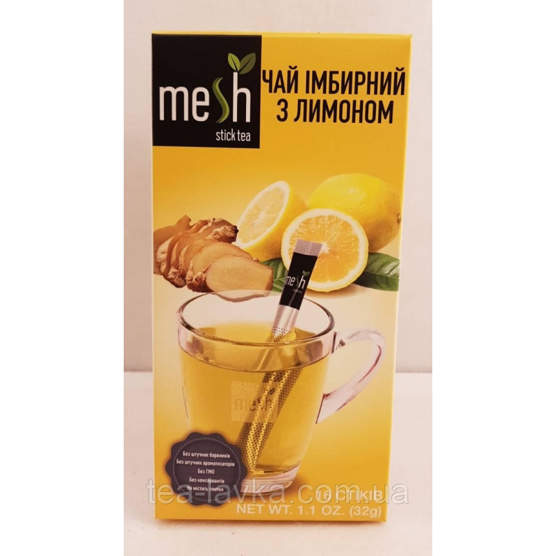 Чай Mesh Stick Меш Імбирний з лимоном  в стіках 16 шт по 2г