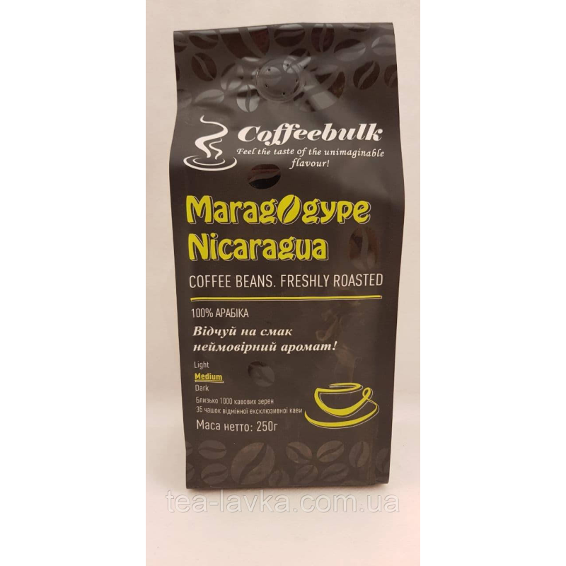 Кава зернова CoffeeBulk Maragogype Nicaragua Марагоджип Нікарагуа 250г