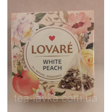 Чай білий у пірамідках Lovare White Peach Ловаре Білий Персик 15 шт по 2 г