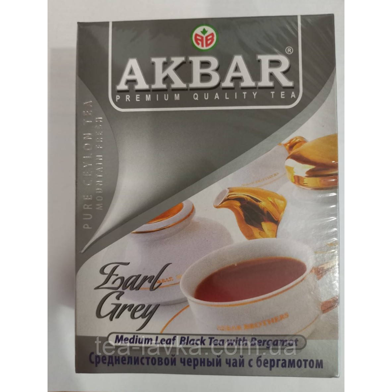 Чай чорний з бергамотом Акбар Akbar Earl Grey 100 гр