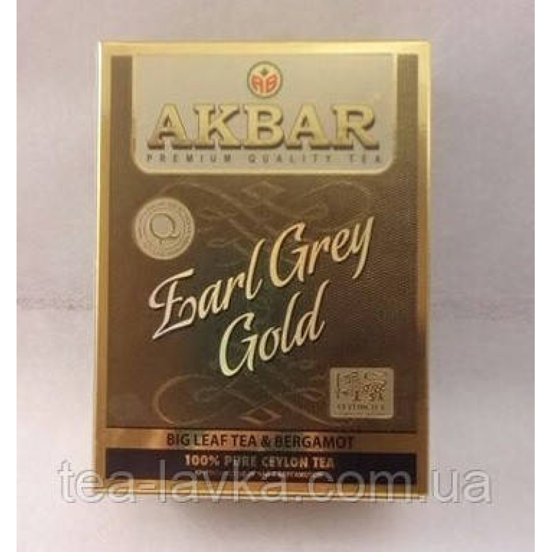 Чай Акбар Akbar чорний з бергамотом Earl Grey Gold 80г