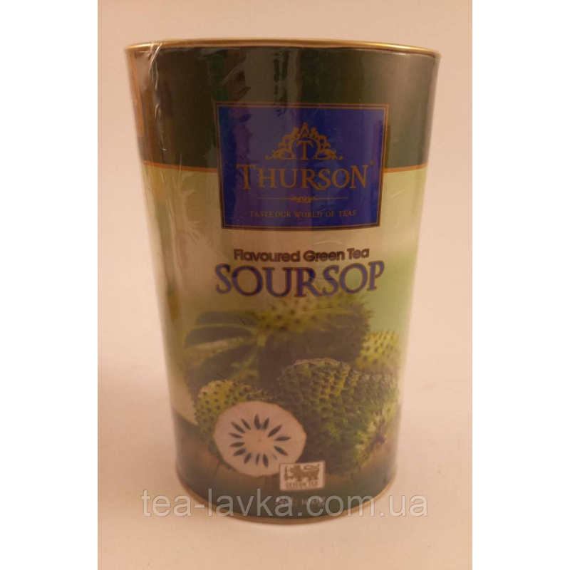 Чай зелений Thurson Soursop Турсон Саусеп зі шматочками саусепу 100 г у тубусі