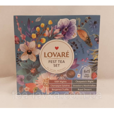Набір Чай Lovare Fest Tea Set 90 пакетиків асорті (6 видів по 15 шт)