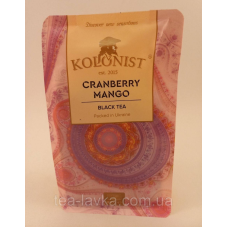 Чай Колоніст Kolonist чорний з журавлиною та манго Cranberry Mango 100 г