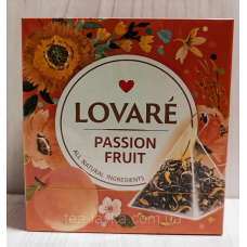 Чай Lovare Ловаре Passion Fruit чорний з ароматом персика та маракуї в пірамідках 15шт по 2г