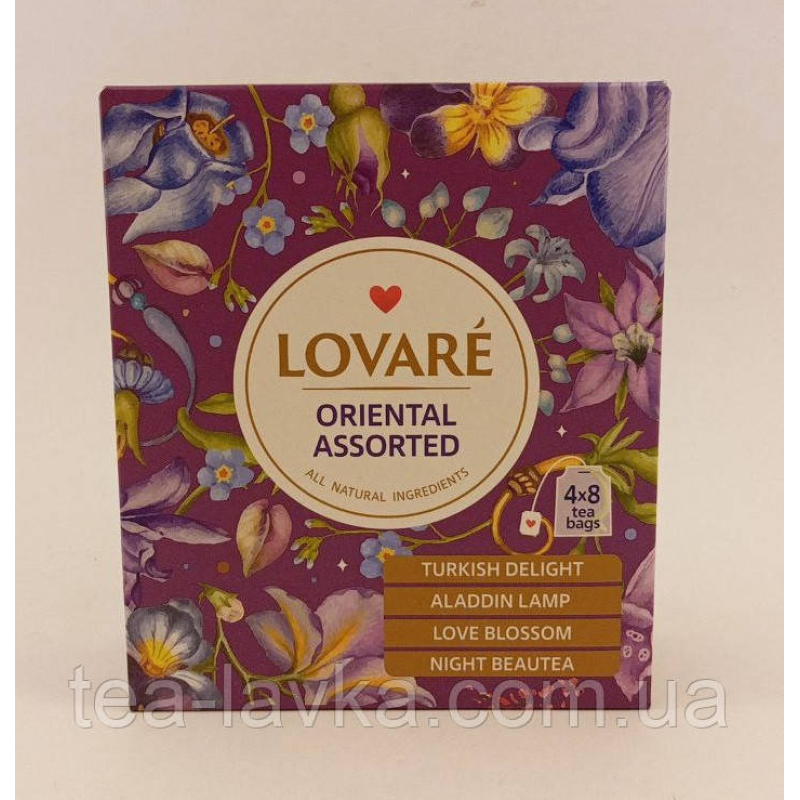Чай Lovare Oriental Assorted Ловаре чорний асорті 32 пак (4 види по 8 шт)