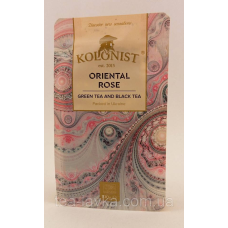 Чай Колоніст Kolonist Oriental Rose Східна Троянда чорний та зелений чай з пелюстками троянди та жасмину 100 г