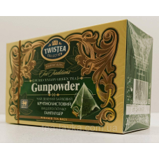 Twistea Gunpowder зелений чай в пірамідках 20 шт по 2г