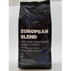 Кава в зернах купаж арабіки та робусти CoffeeBulk European blend,  500г