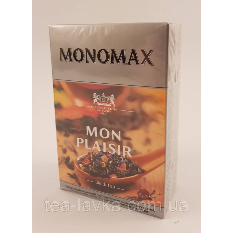 Мономах Mon Plaisir чай чорний із фруктами, пелюстками квітів 80г