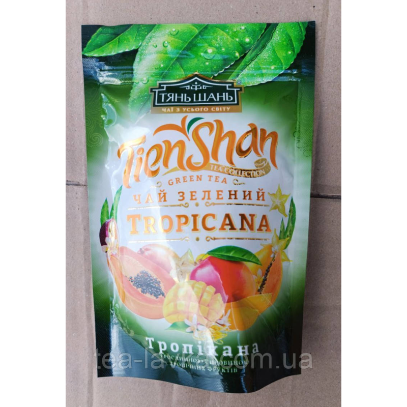 Чай Тянь Шань зелений із шматочками тропічних фруктів Tropicana 80г