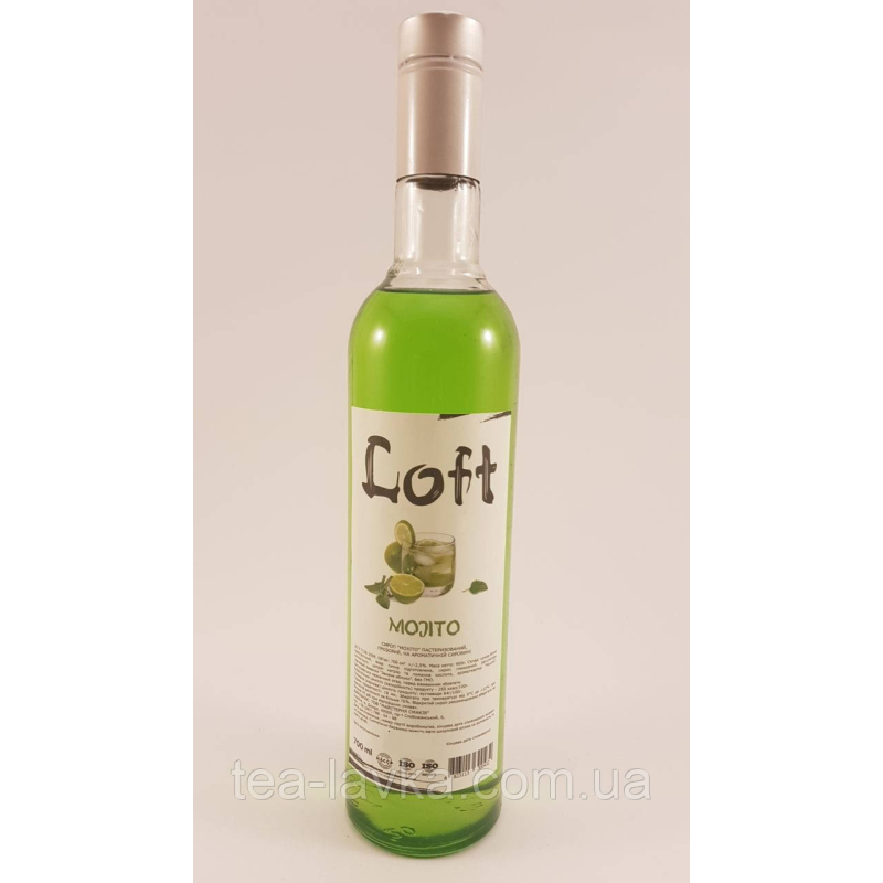 Сироп Loft Mojito Лофт Мохіто 700 мл у скляній пляшці з дозатором