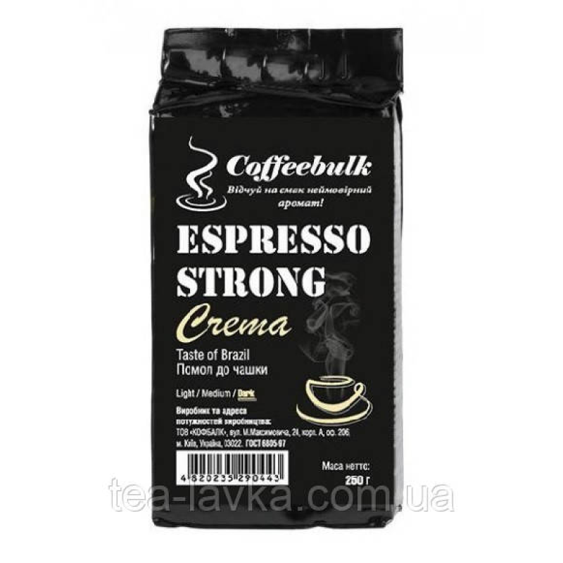 Кава мелена Coffeebulk Espresso Strong Crema 250 г