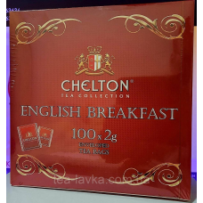 Чай Chelton English Breakfast чорний пакетований з бергамотом  Англійський сніданок 100 шт по 2г у сашетах