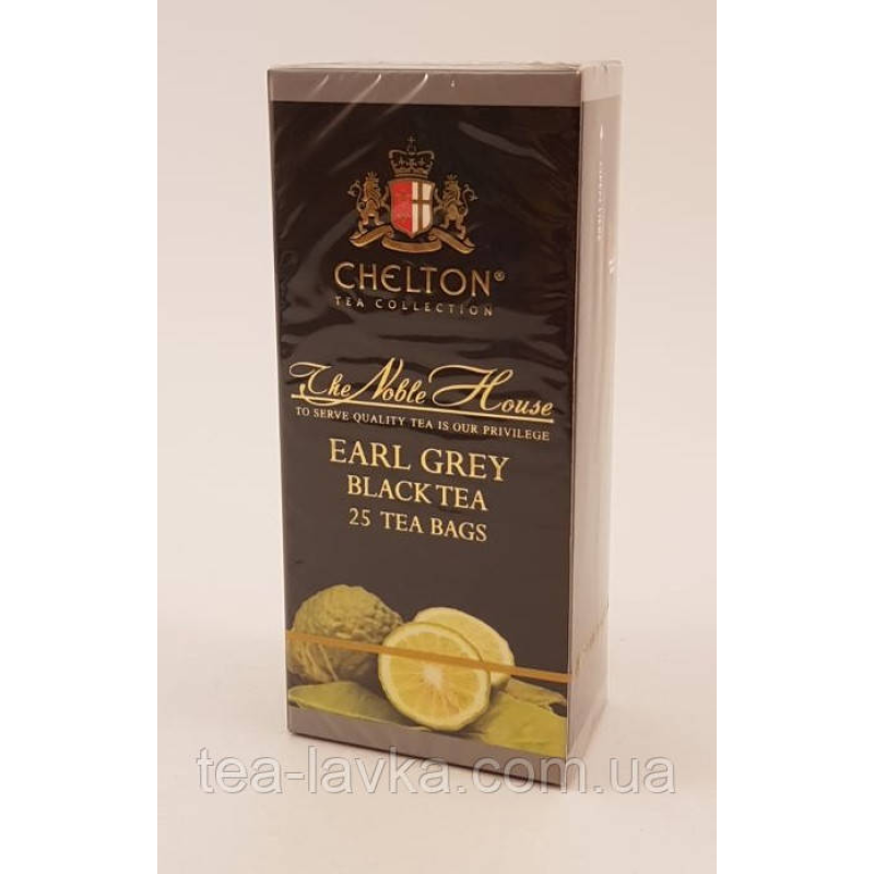 Chelton чай у пакетиках чорний з бергамотом Благородний Дім Noble House Earl Grey 25 шт по 2г