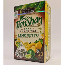 Тянь Шань чорний чай у пірамідках Лімонетто Limonetto 20 шт по 2г