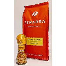 Набір Кава в зернах Ferarra Ферарра Arabica 100% Арабіка 1 кг + приправа до кави Kotany Карамель-Ваніль