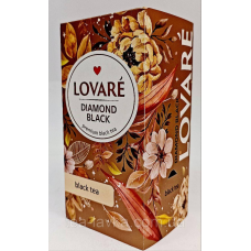 Lovare чай чорний Diamond Black Ловаре у пакетиках конвертах 24 шт по 2 г в пакетиках