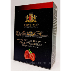 Чай чорний Chelton Strawberry Челтон Шляхетний Дім зі шматочками полуниці 100 г