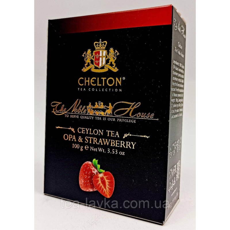 Чай чорний Chelton Strawberry Челтон Шляхетний Дім зі шматочками полуниці 100 г