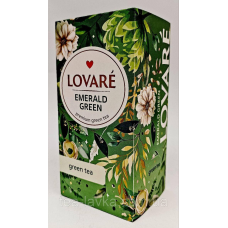 Чай зелений китайський у пакетиках Lovare Emerald Green Ловаре 24 шт по 1,5г