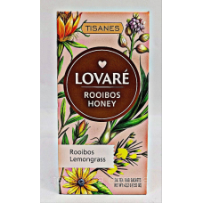 Чай трав“яний Lovare Rooibos Honey Ловаре Медовий Ройбуш у пакетиках 24 шт по 1.5г Tisanes