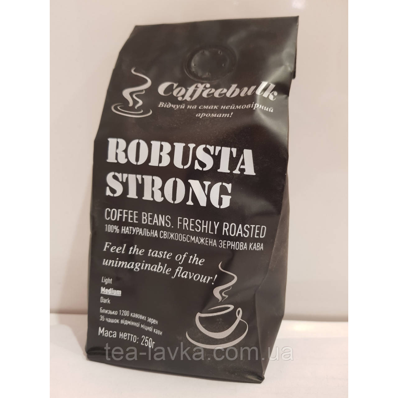 Зернова кава робуста Robusta Strong CoffeeBulk, 500г