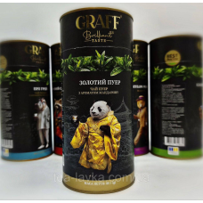 Чай пуер Граф Graff Gold Puerh з ароматом мандарина 80 г у тубусі