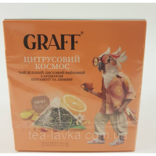 Чай зелений у пірамідках Graff Citrus space Графф Графф Цитрусовий Космос 20шт по 1,8г