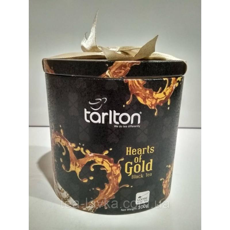 Чай Tarlton Тарлтон Золотое сердце черный цейлонский 100 г в жестяной банке