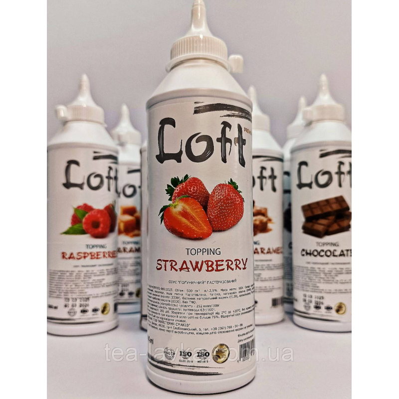 Топінг соус Полуниця Loft Strawberry Topping 600 г Топінг соус Полуниця 600 г