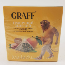 Чай у пірамідках Graff Tropicana Verde Тропічний зелений з ароматом манго та лічі 20 шт по 1,8г