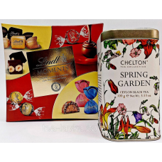 Подарунковий набір Чай Chelton Spring Garden 100г (банка) і цукерки Lindt Moments 223 г (Німеччина)