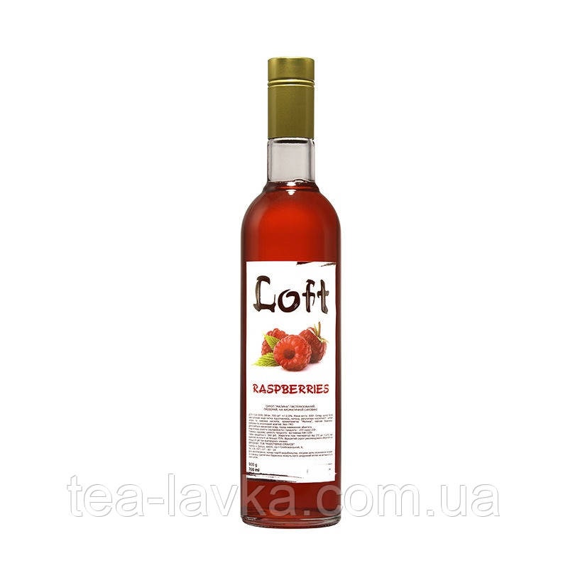 Сироп Loft Raspberries Лофт Малиновий 700 мл у скляній пляшці з дозатором