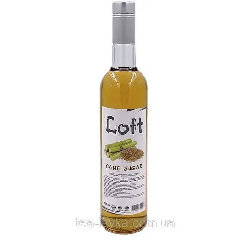Сироп Лофт Тростинний цукор Loft Cane Sugar 700 мл у скляній пляшці з дозатором
