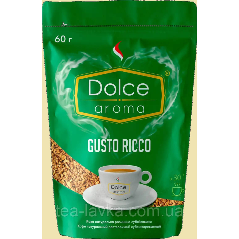 Кава розчинна Dolce Aroma Gusto Ricco сублімована 60г