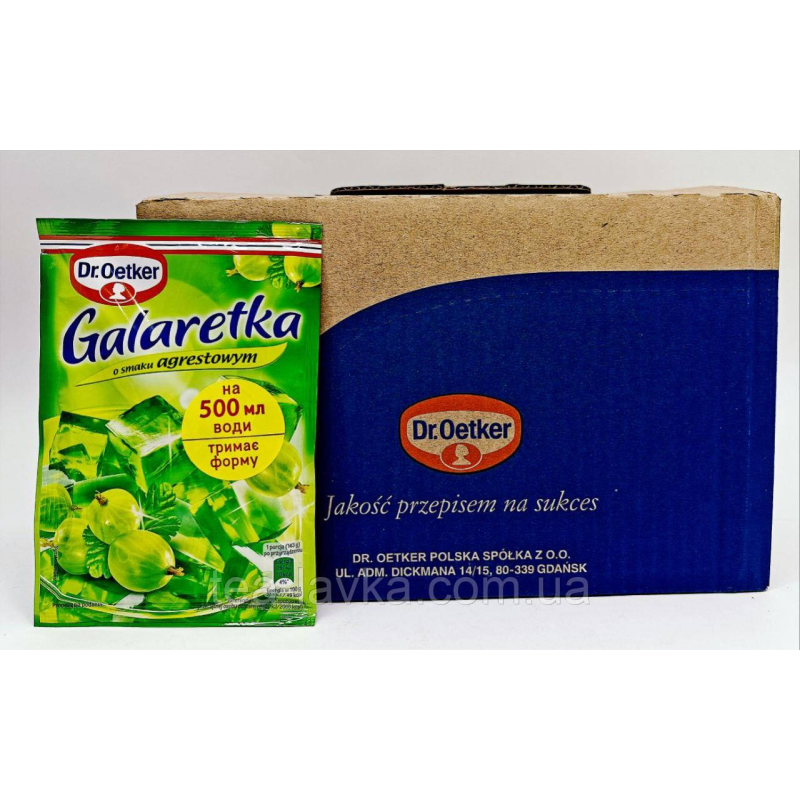 Dr Oetker желе зі смаком Аґрусу Galaretka (25 штук по 72г) ящик