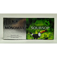 Чай зелений із саусепом Мономах Саусеп Soursop 25 пакетиків по 1,5 г