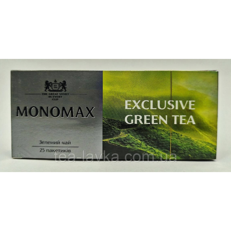 Чай зелений китайський Мономах Ексклюзив Exclusive Green Tea 25 пакетиків по 1,5г