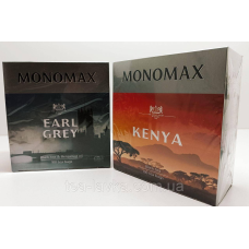 Чай Мономах чорний у пакетиках Кенія та Earl Grey 100шт по 2г з ярликом (упаковка 2 пачки)