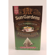 Sun Gardens Gunpowder зелений чай в пірамідках 20 шт по 2,5г Сан Гарденс Ганпаудер