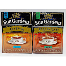 Sun Gardens чай чорний листовий Pekoe Пеке 100г та ОРА 90г упаковка 2 пачки Сан Гарденс